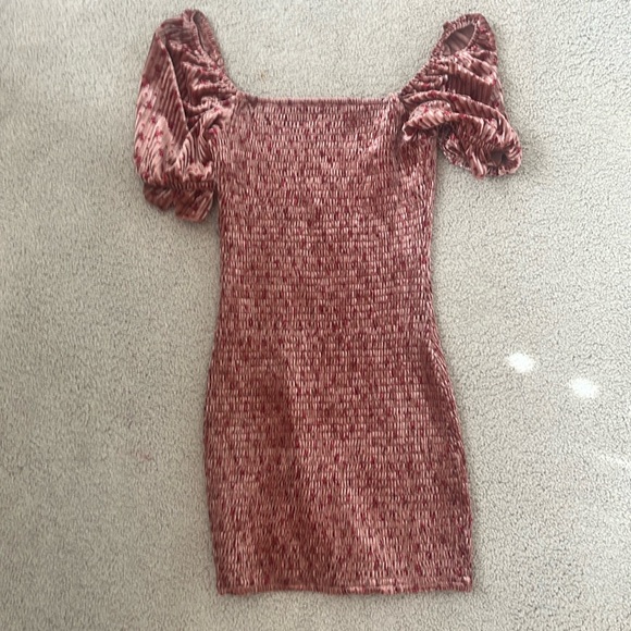 Lulus Pink Velvet Floral Dress - Picture 1 of 3